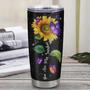 Personalized To My Bonus Daughter From Stepmom Stainless Steel Tumbler Cup You Are My Sunshine Sunflower Butterfly Stepdaughter Birthday Graduation Christmas Travel Mug