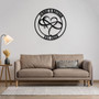 Personalized Couple Metal Sign, Custom Heart Infinity Art, Girlfriend Boyfriend Husband Wife Gift, Wedding Gift, Home Decor