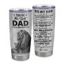 Personalized To My Dad From Son Litte Boy Stainless Steel Tumbler Cup Love You Always And Forever Lion Dad Fathers Day Birthday Christmas Travel Mug