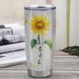 Personalized To My Daughter From Mom Dad Stainless Steel Tumbler Cup Never Forget You Are My Sunshine Sunflower Daughter Birthday Graduation Christmas Travel Mug