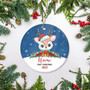 Personalized First Christmas Baby Ornament Custom Baby's Name Cute Deer First Christmas Baby (03) Customized Christmas Tree Ornament
