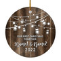 Personalized Our First Christmas Together 2022 Ornament Established Couple Keepsake Boyfriend Girlfriend Rustic Gift for Couples 3 Christmas Tree Ornament
