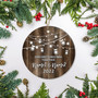 Personalized Our First Christmas Together 2022 Ornament Established Couple Keepsake Boyfriend Girlfriend Rustic Gift for Couples 3 Christmas Tree Ornament