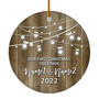 Personalized Our First Christmas Together 2022 Ornament Established Couple Keepsake Boyfriend Girlfriend Rustic Gift for Couples 2 Christmas Tree Ornament
