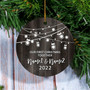 Personalized Our First Christmas Together 2022 Ornament Established Couple Keepsake Boyfriend Girlfriend Rustic Gift for Couples 1 Christmas Tree Ornament