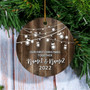 Personalized Our First Christmas Together 2022 Ornament Established Couple Keepsake Boyfriend Girlfriend Rustic Gift for Couples 3 Christmas Tree Ornament