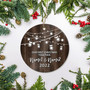 Personalized Our First Christmas Together 2022 Ornament Established Couple Keepsake Boyfriend Girlfriend Rustic Gift for Couples 5 Christmas Tree Ornament