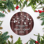 Personalized Our First Christmas Together 2022 Ornament Established Couple Keepsake Boyfriend Girlfriend Rustic Gift for Couples 4 Christmas Tree Ornament