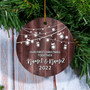 Personalized Our First Christmas Together 2022 Ornament Established Couple Keepsake Boyfriend Girlfriend Rustic Gift for Couples 4 Christmas Tree Ornament