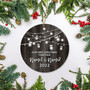 Personalized Our First Christmas Together 2022 Ornament Established Couple Keepsake Boyfriend Girlfriend Rustic Gift for Couples 1 Christmas Tree Ornament