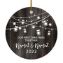Personalized Our First Christmas Together 2022 Ornament Established Couple Keepsake Boyfriend Girlfriend Rustic Gift for Couples 1 Christmas Tree Ornament