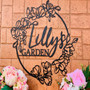 Personalized Flower Garden Name Sign Custom Metal Wall Art Gift for Gardener Decorative Hanging Outdoor Decor Flower Moms Garden
