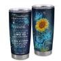 Personalized To My Granddaughter From Grandma Stainless Steel Tumbler Cup Be Brave Be Stronger Butterfly Sunflower Granddaughter Birthday Graduation Christmas Travel Mug
