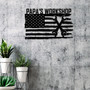 Personalized Mechanic Metal Wall Art With Led Lights, Living Room Decor, Papa's Workshop Metal Wall Art, Birthday Gift Garage Sign