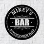 Personalized Metal Bar Sign | Fathers Day Gift | Metal Sign | Established Date | Custom Bar Plaque