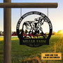 Personalized Metal Farm Sign Goat Monogram Custom Outdoor Farmhouse Entry Road Front Gate Wall Decor Gift