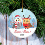 Personalized Owl Brother or Sister Christmas Ornament for Siblings Little Brother Sister with Names Customized Christmas Tree Ornament