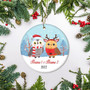 Personalized Owl Brother or Sister Christmas Ornament for Siblings Little Brother Sister with Names Customized Christmas Tree Ornament