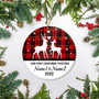 Personalized Reindeer Our First Christmas Together 2022 1st Christmas As Wife Husband Boyfriend Girlfriend New Couple Customized Christmas Tree Ornament