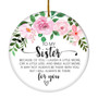 To My Sister I Will Always Be There For You Best Friend Gift From Bestie Soul Or Long Distance Decoration Christmas Tree Ornament