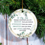 To My Son Ornament from Mom Dad Mother Always Remember You are Braver Stronger Smarter for Son Christmas Tree Ornament