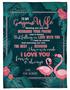 To My Gorgeous Wife Marrying You Was The Best Decision I Ever Made, Flamingo Couple Fleece Blanket Home Decor