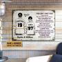 Metal Sign- Baseball Together Since Young White Rectangle Metal Sign Custom Name Number