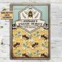 Metal Sign- Beautiful Honey Bee Fresh Honey Rectangle Metal Sign Custom Name Year
