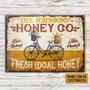Metal Sign- Black Bicycle Honey Bee Co Raw Natural Custom Name Rectangle Metal Sign