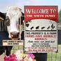 Metal Sign- Farm This Property Is A Farm Make Noise Rectangle Metal Sign Custom Name Number