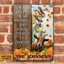Metal Sign- Goat Farm Autumn Barn Pumpkin Pattern Rectangle Metal Sign Custom Name