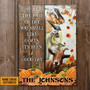 Metal Sign- Goat Farm Autumn Barn Pumpkin Pattern Rectangle Metal Sign Custom Name