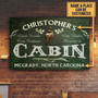 Metal Sign- Green Design Deer Hunting Sleeping In Rectangle Metal Sign Custom Name Place