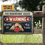 Metal Sign- Pretty Dog Beware Of Kisses Rectangle Metal Sign Custom Name
