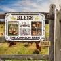 Metal Sign- White Theme Farm Chicken Bless The Food Before Us Rectangle Metal Sign Custom Name