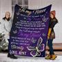 To My Niece I Am So Lucky To Have You Fleece Blanket Gift For Family,Birthday,Niece,Butterflies Lover Gift Home Decor