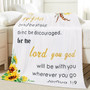 Be Strong & Courageous Throw Blanket - Gifts for Women Christian Bible Verse Throw Blanket Be Strong & Courageous Throw Blanket - Gifts for Women Christian Bible Verse Throw Blanket