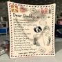 Blanket To My Dad Love Airmail Letter from Daughter God Chose You to Be My Dad Gifts for Father's Day