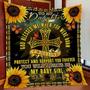 Blanket - To My Daughter God Blessed Me Sunflower Fleece Blanket Gift For Christmas, Home Decor