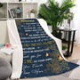 Bonus Mom Blanket Custom Name Golden Floral Fleece Blanket - Step Mom Blanket Stepmother Blanket Mother's Day Blanket