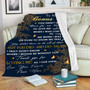 Bonus Mom Blanket Custom Name Golden Floral Fleece Blanket - Step Mom Blanket Stepmother Blanket Mother's Day Blanket
