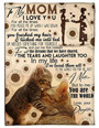 Cat To My Mom You Are The World To Me Blanket Gift For Mom From Daughter Birthday Gift Home Decor Bedding Couch