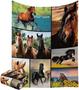 Custom Blanket with Name Personalized Throw Animal Horse Soft Fleece Blanket for Gifts