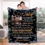 Custom Blanket with Picture & Names Change Birthday Gifts for Her from Husband for Valentine, Wedding Anniversary, Christmas
