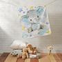 Custom Elephant Art Baby Blankets with Name Super Soft Fleece Blanket for Girl Boy Kids