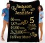 Customized Fleece Blanket for Couples, Wedding Anniversary, Valentine, Birthday