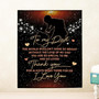 To My Dad Thank You For Always Being There For Me Blanket Gift for Dad Father's Day Birthday Gift Home Decor