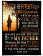 To My Dad Thank You For Being My Dad, Fleece Blanket Gift For Father From Son For Birthday Home Decor Bedding Couch