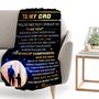 To My Dad Throw Blanket from Daughter Son, Birthday Fathers Day Gift Idea for Dad