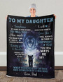 To My Daughter From Dad Fleece Blanket Christmas gift Funny Halloween Christmas Party Dad Mom Christmas gift Custom blanket gift